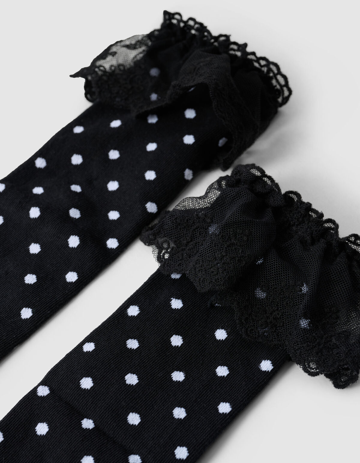 Kanten Polkadot Socken Schwarz SHOEBY ACCESSOIRES