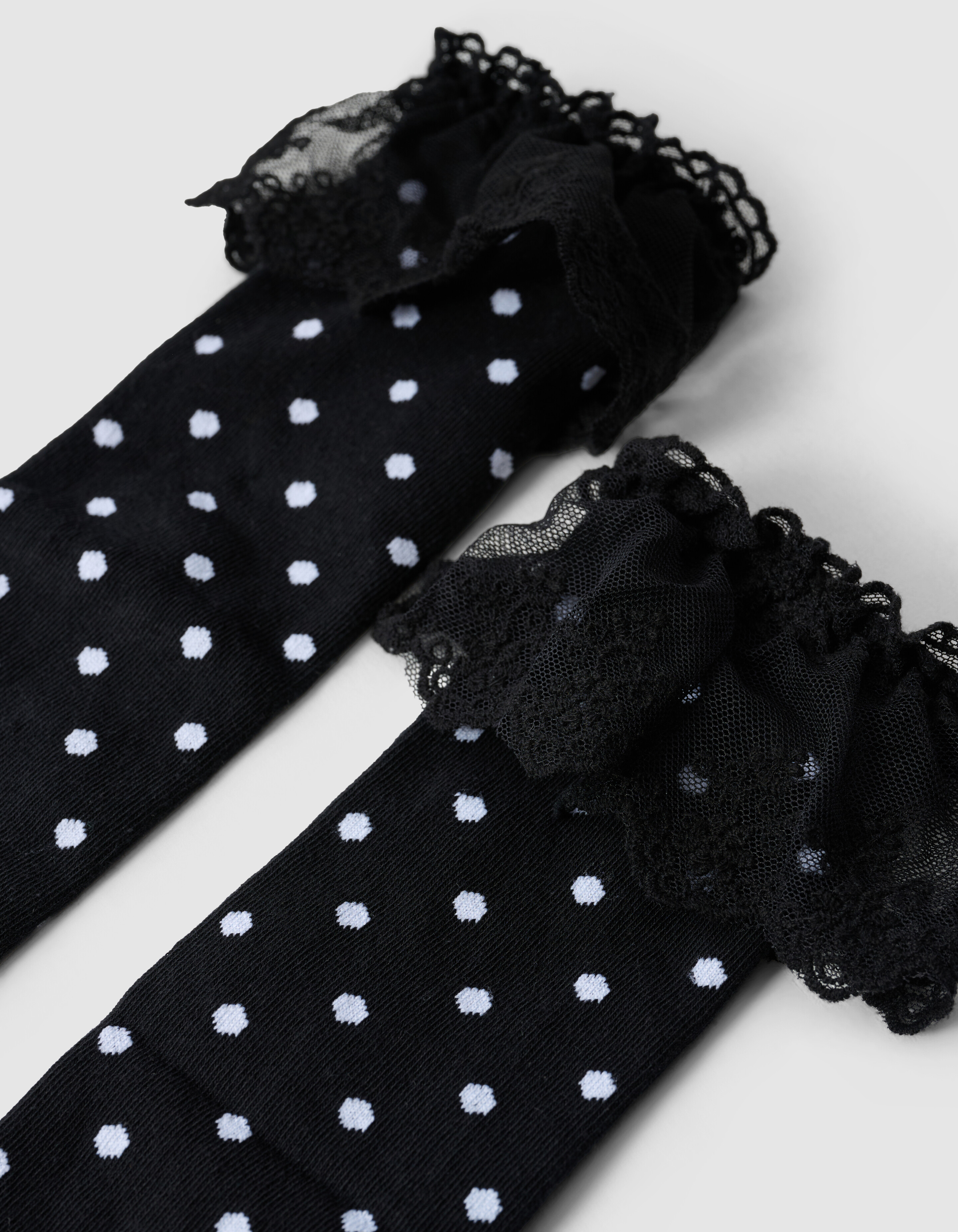 Kanten Polkadot Socken Schwarz SHOEBY ACCESSOIRES