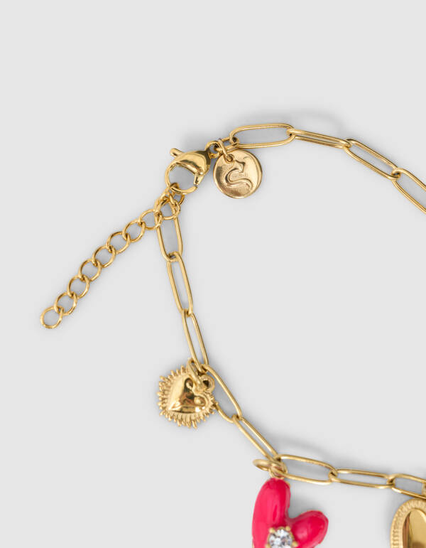 Charm-Kettenarmband Gold SHOEBY ACCESSOIRES