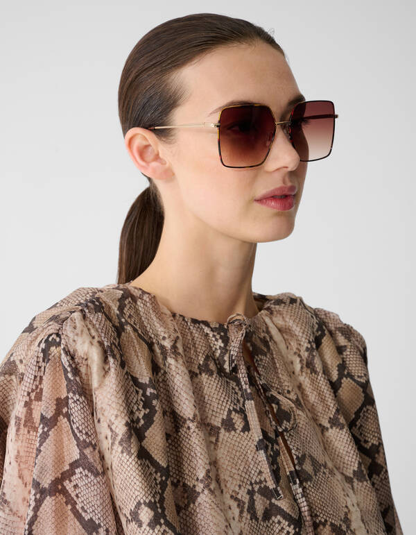 Leopard Sonnenbrille Hellbraun SHOEBY ACCESSOIRES