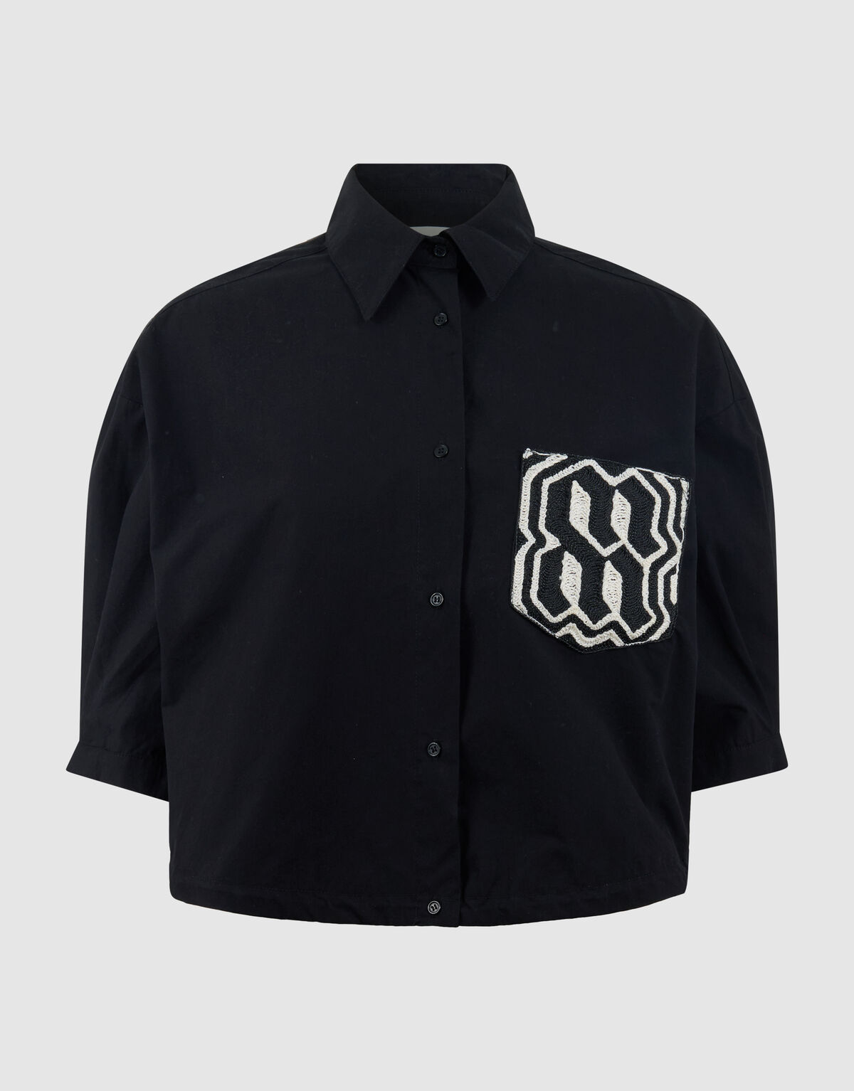 &Uuml;bergro&szlig;e Stickbluse Schwarz von Mieke SHOEBY WOMEN