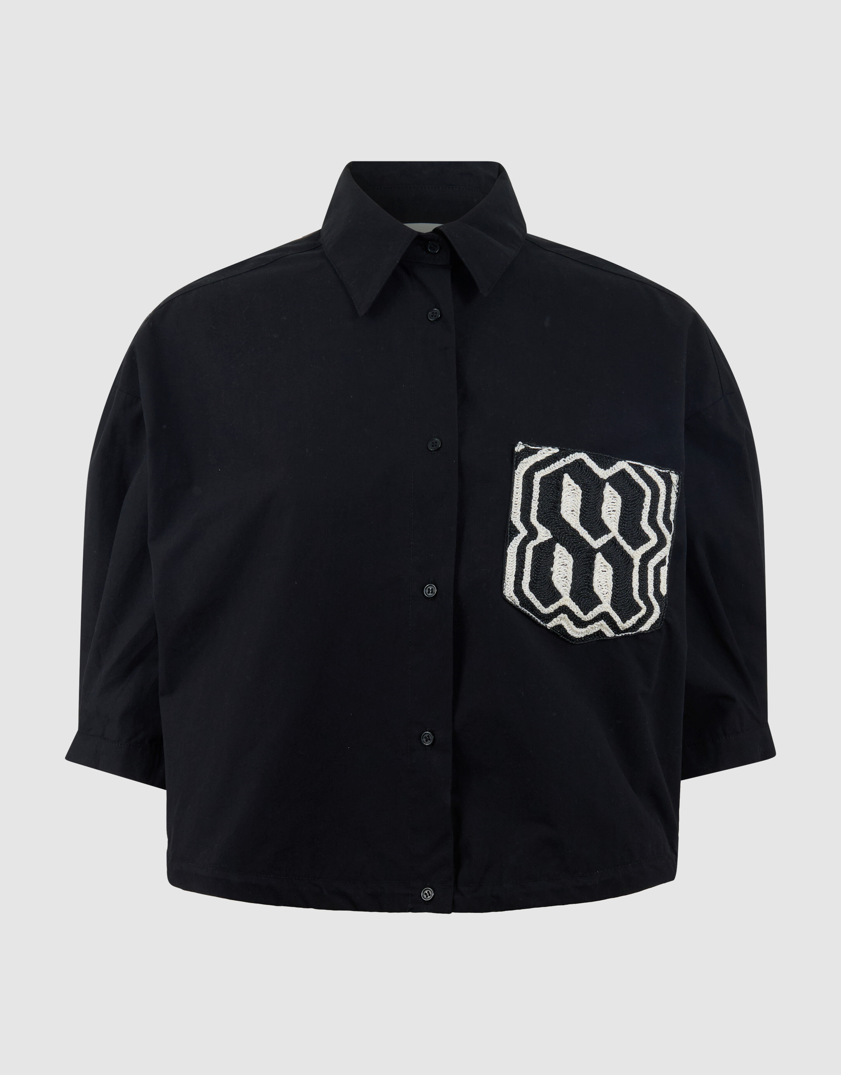 &Uuml;bergro&szlig;e Stickbluse Schwarz von Mieke SHOEBY WOMEN