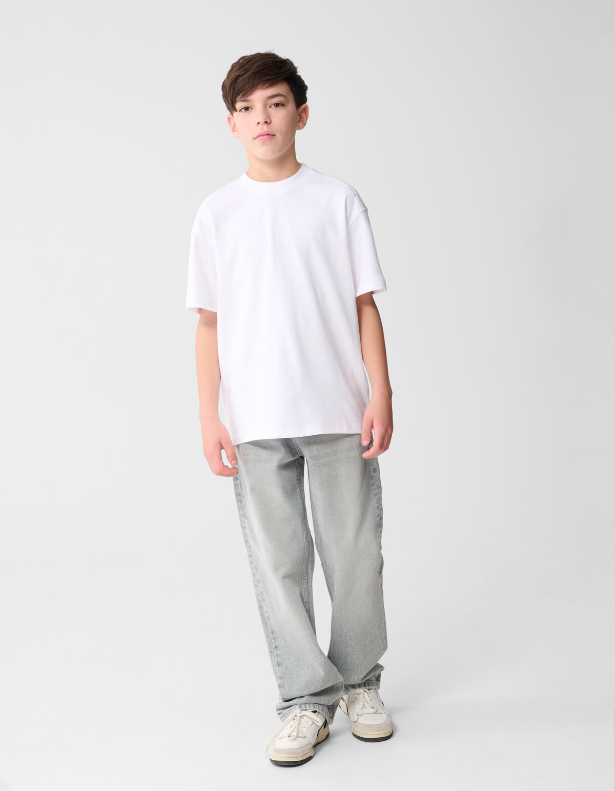 Basis Label T-shirt Wit SHOEBY BOYS