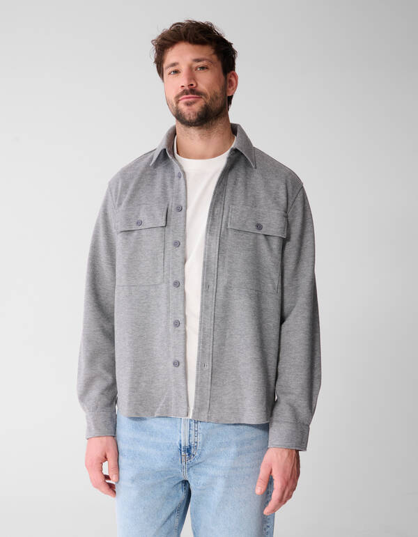 Weiches Overshirt Hellgrau SHOEBY MEN