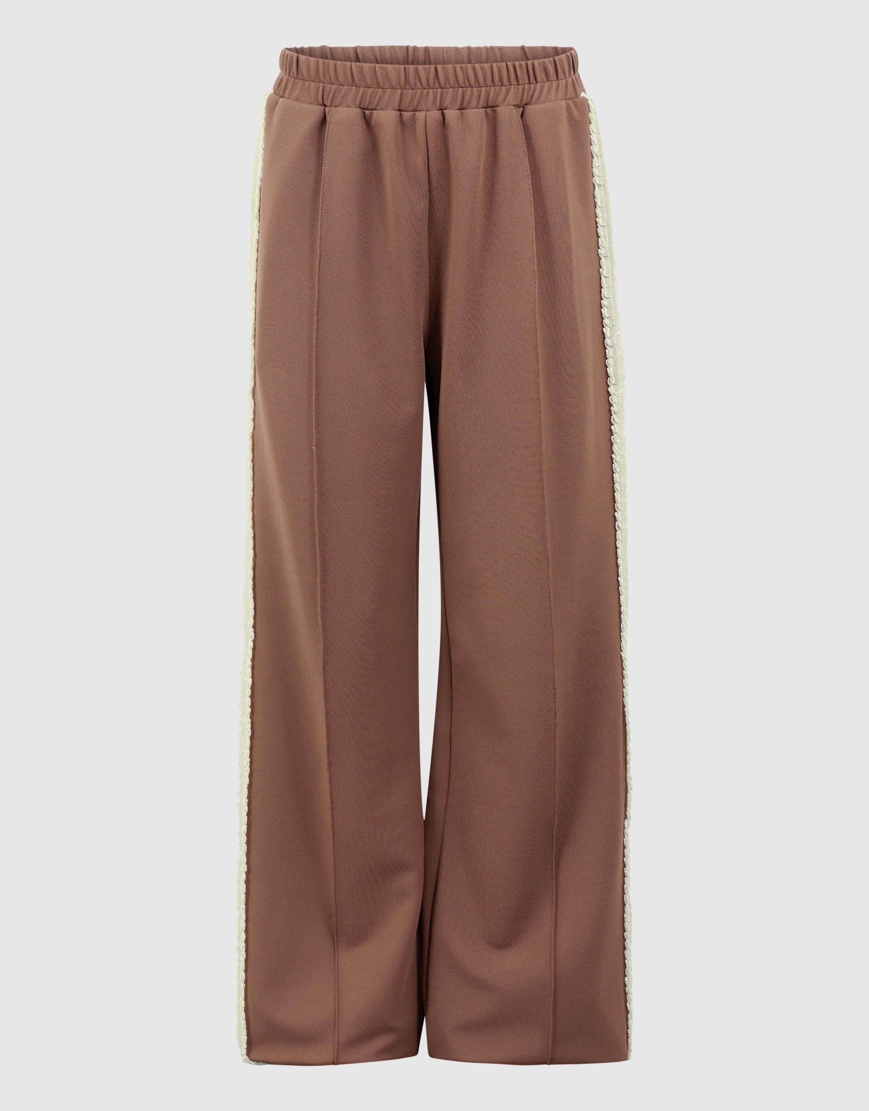 Ruffle Tape Wide Leg Fit Broek Bruin SHOEBY GIRLS