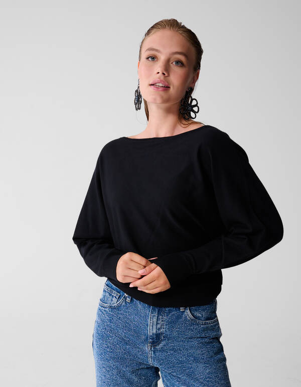 Fledermaus Pullover Schwarz SHOEBY WOMEN