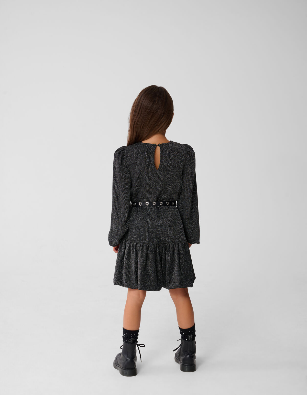 Glitter Balloon Mini Jurk Zwart SHOEBY GIRLS