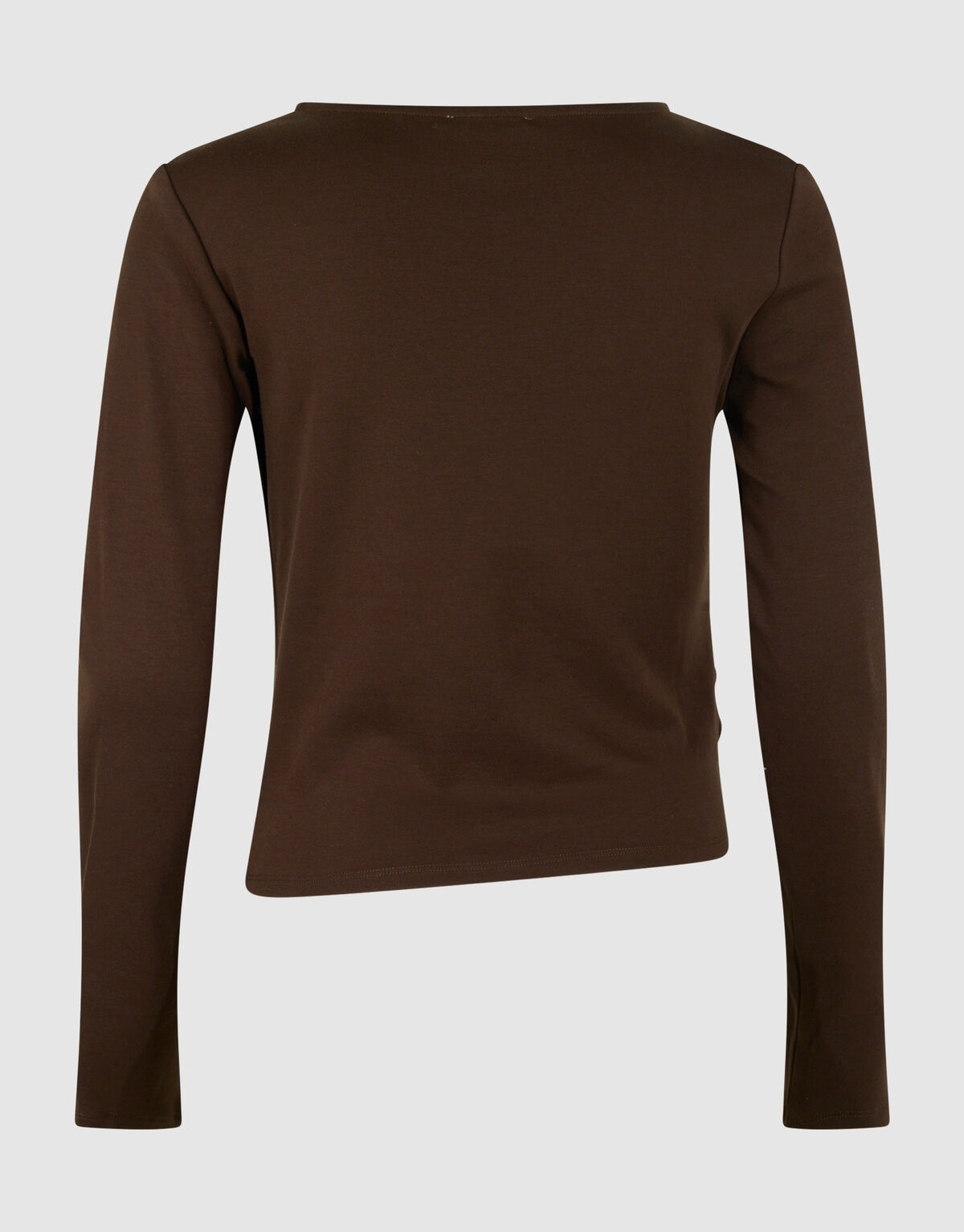 Drapiertes Langarm-Top Dunkelbraun SHOEBY WOMEN