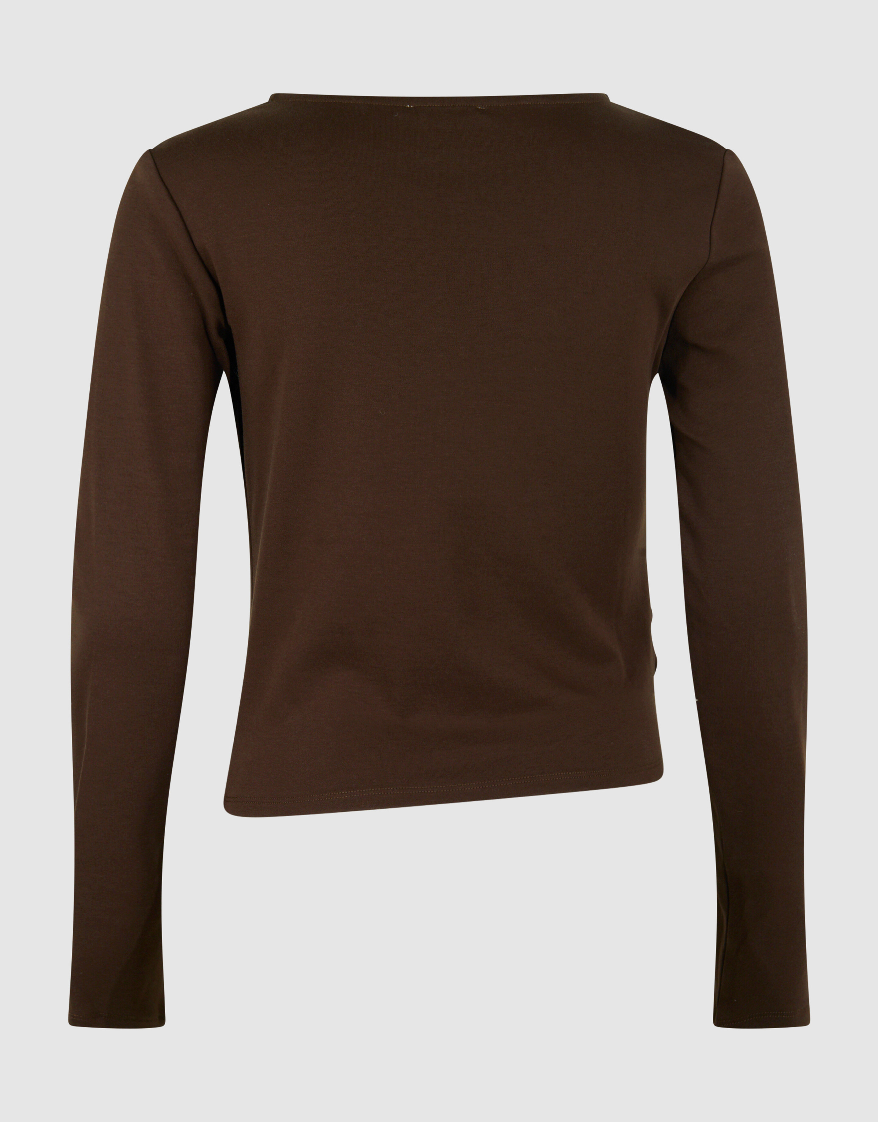 Drapiertes Langarm-Top Dunkelbraun SHOEBY WOMEN
