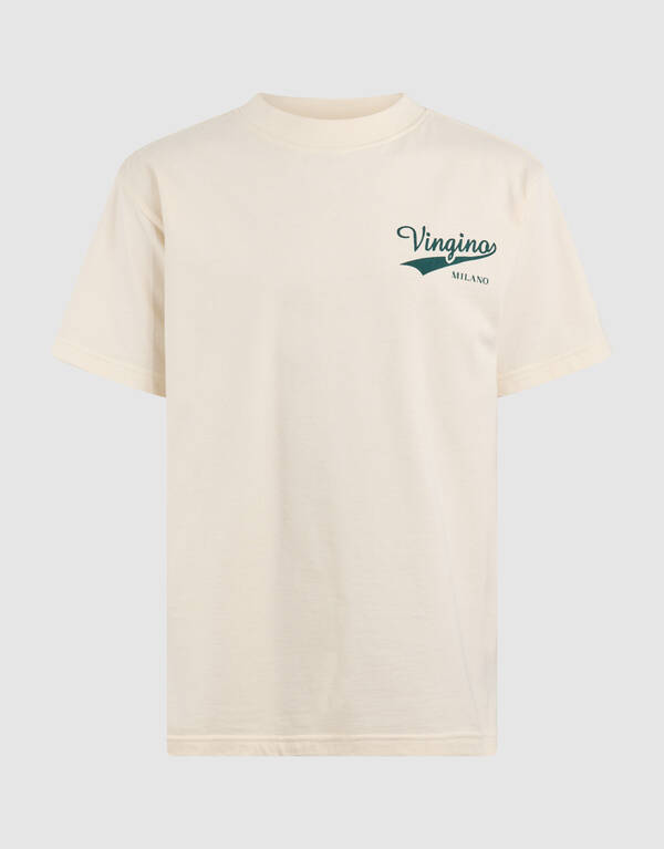 Kunstwerk T-Shirt Gebrochen Wei&szlig; SHOEBY BOYS