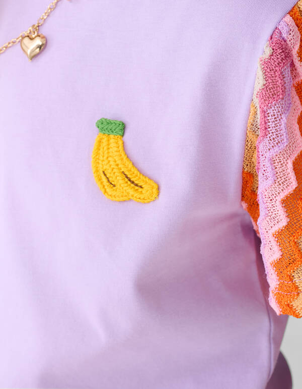Bananen-T-Shirt Lila SHOEBY GIRLS