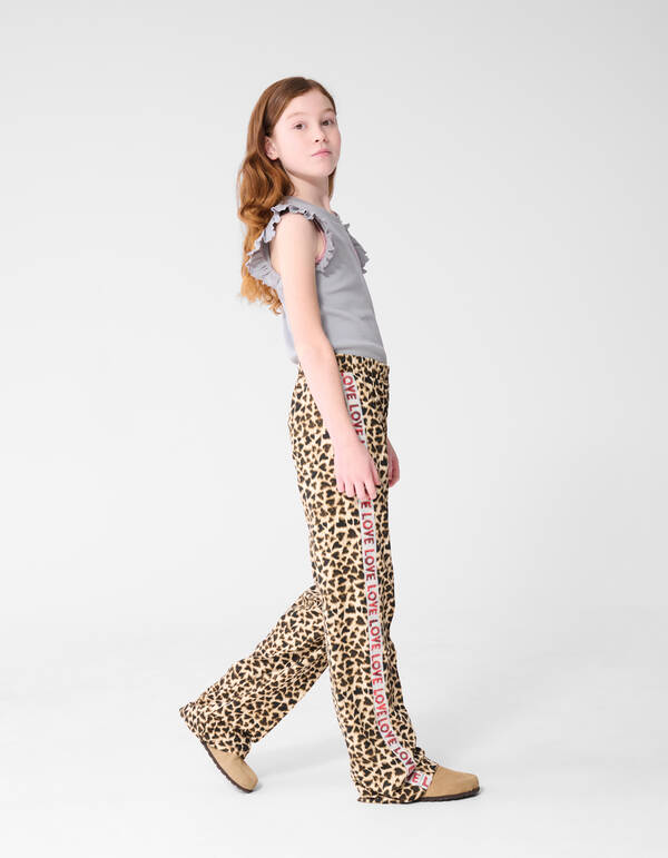 Leopard Heart Hose Hellbraun SHOEBY GIRLS