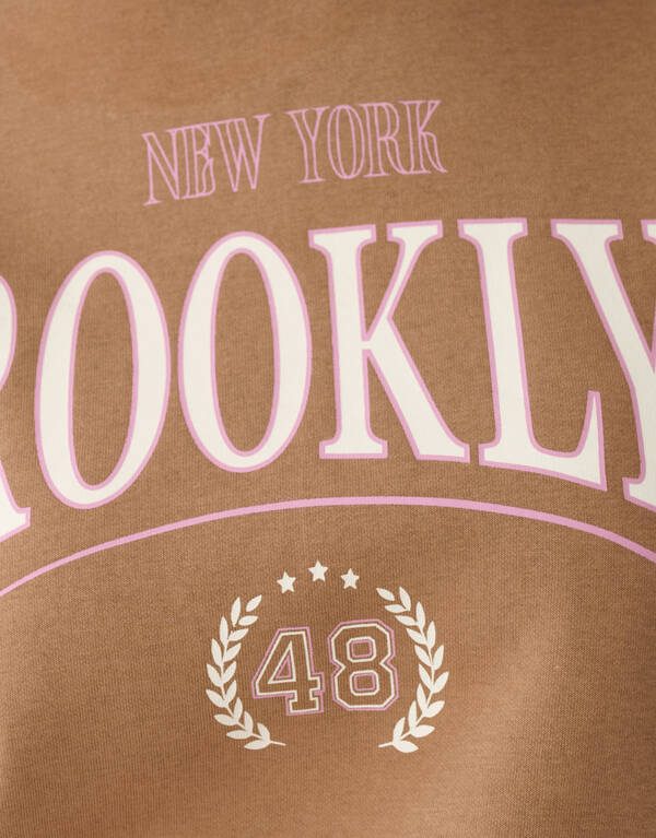 Oversized-College-Pullover Braun SHOEBY WOMEN