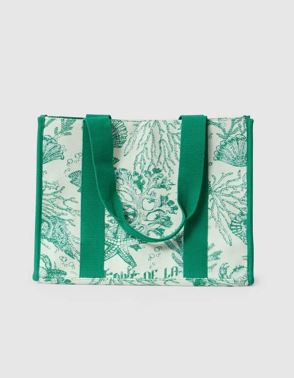 Jacquard Shopper Grün SHOEBY ACCESSOIRES