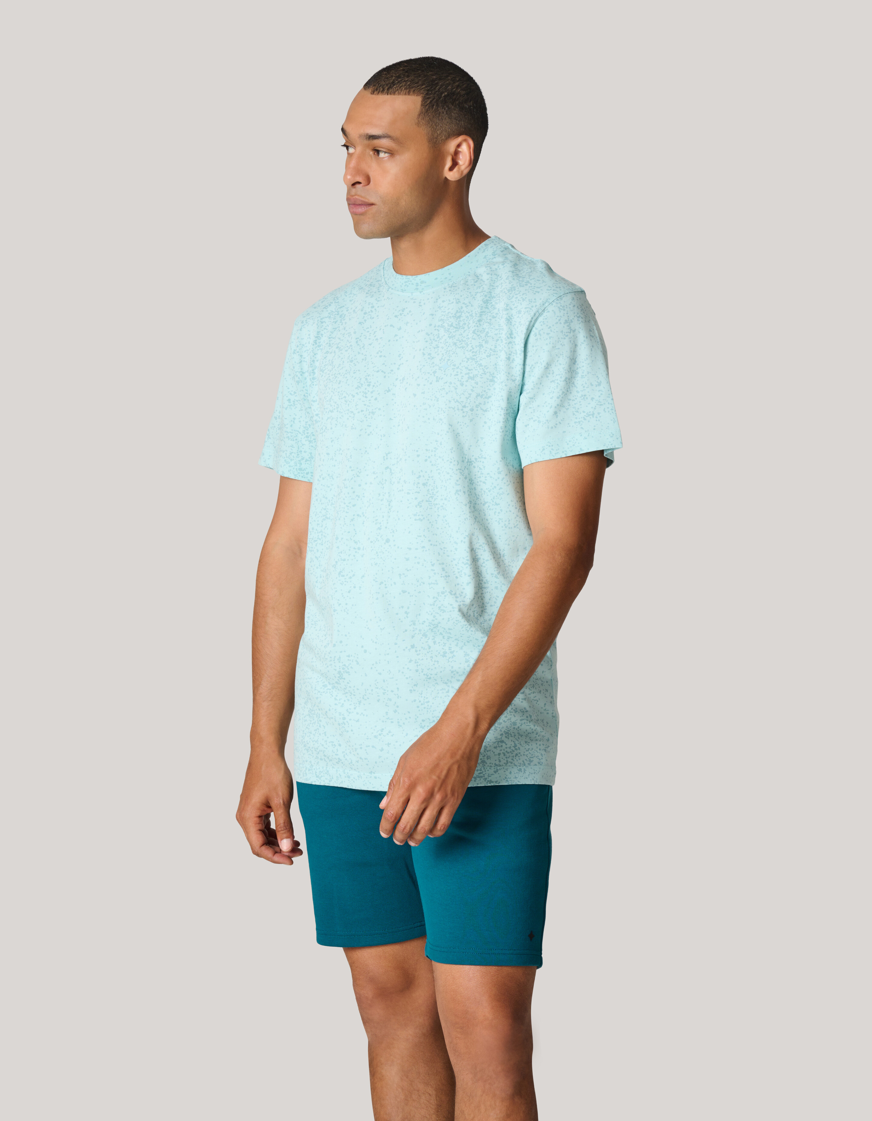 Bedrucktes T-shirt Hellblau SHOEBY MEN