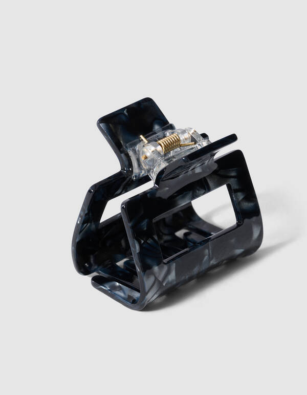 Quadratische Haarspange Schwarz SHOEBY ACCESSOIRES