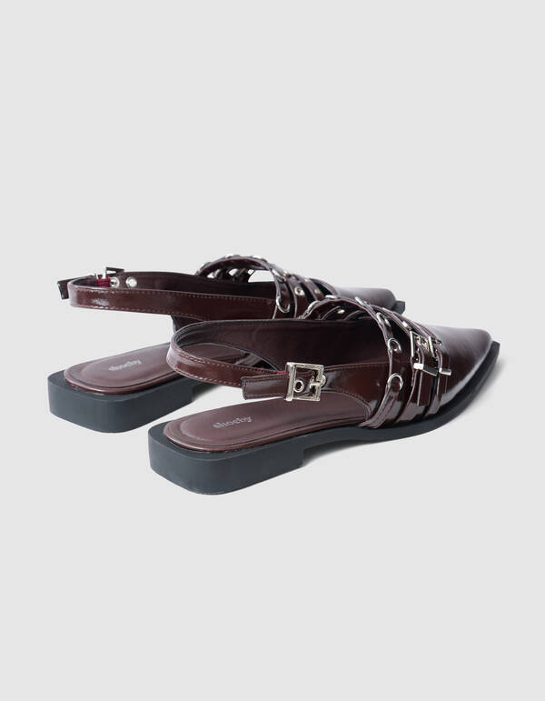 Schnalle Slingback Dunkelrot SHOEBY SHOES