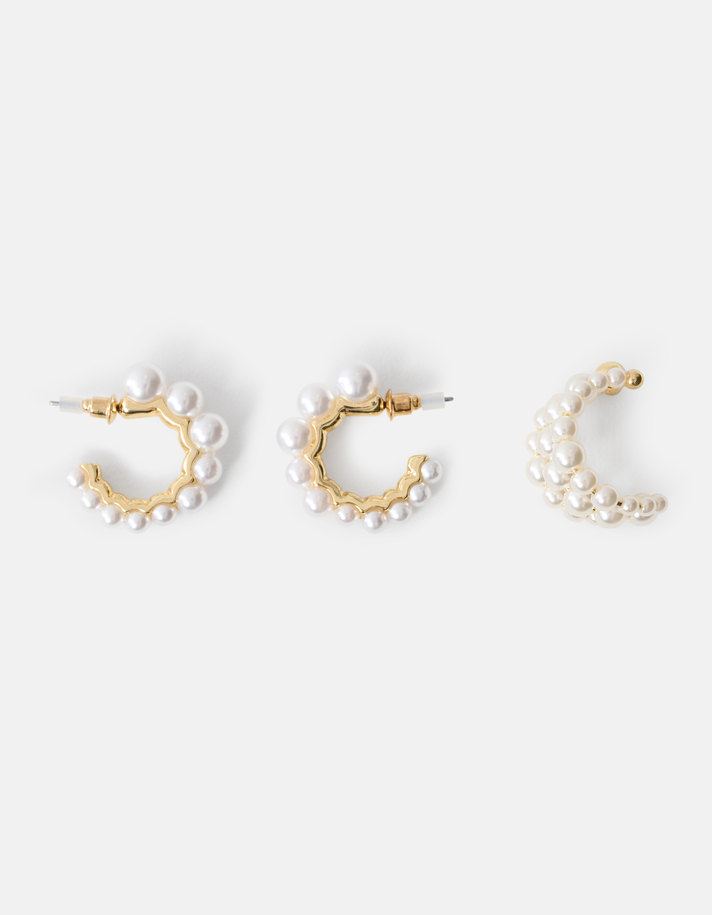 Perlenohrringe Set Gold SHOEBY ACCESSOIRES