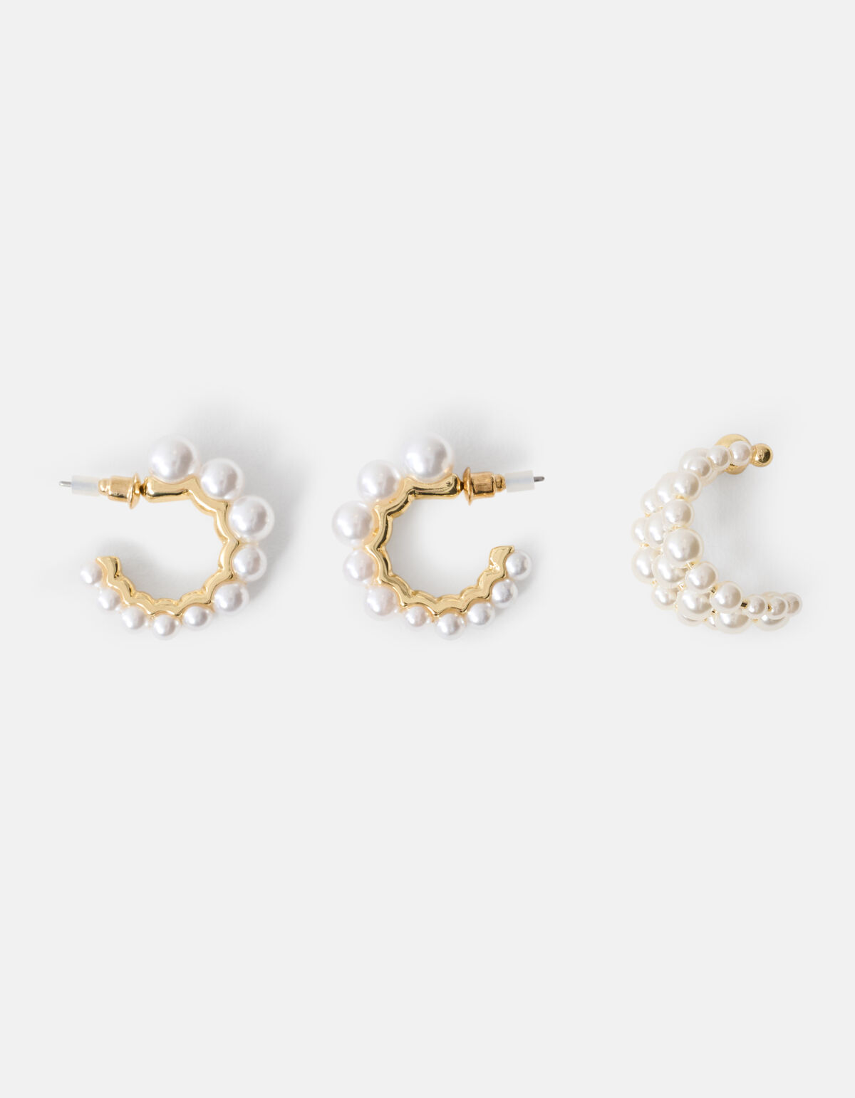 Perlenohrringe Set Gold SHOEBY ACCESSOIRES
