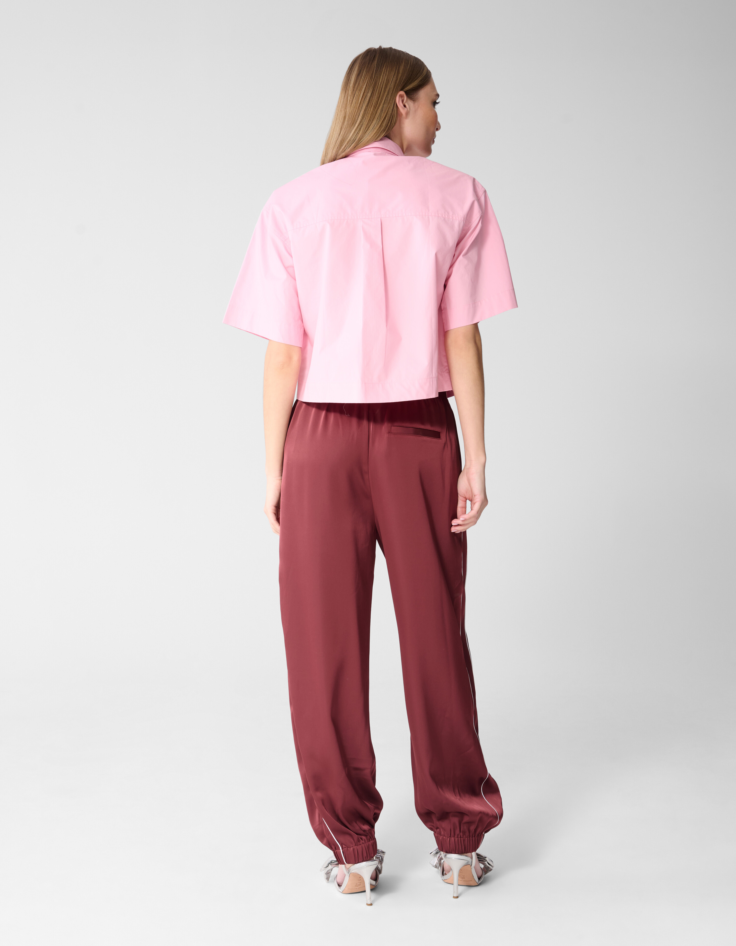 &Uuml;bergro&szlig;e Krawattenbluse Rosa SHOEBY WOMEN