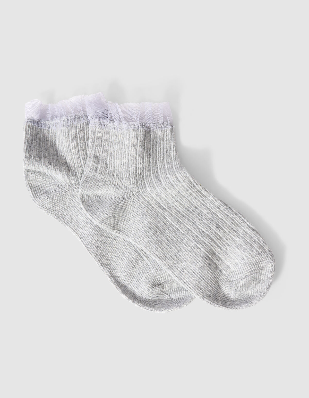Ruffle-Socken Grau SHOEBY ACCESSOIRES