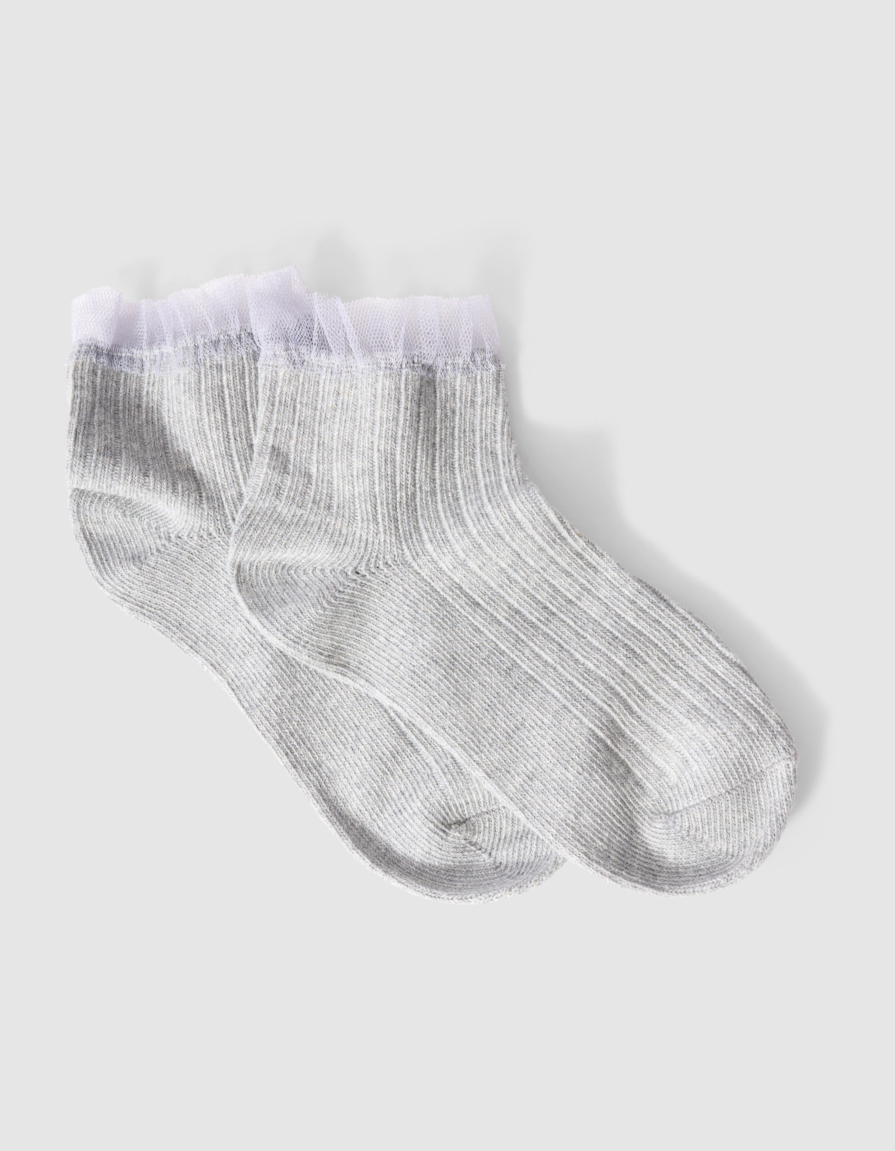 Ruffle-Socken Grau SHOEBY ACCESSOIRES
