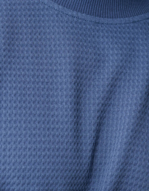 Structure Langarm-T-Shirt Blau SHOEBY MEN