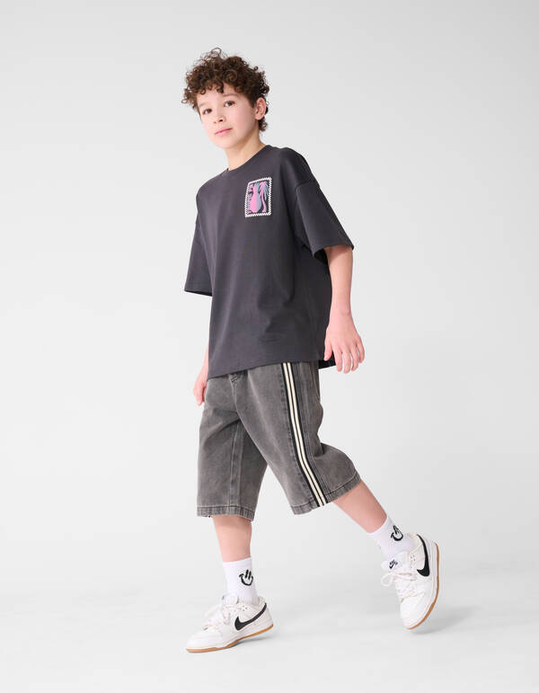 Sportliche Jeansshorts Grau SHOEBY BOYS