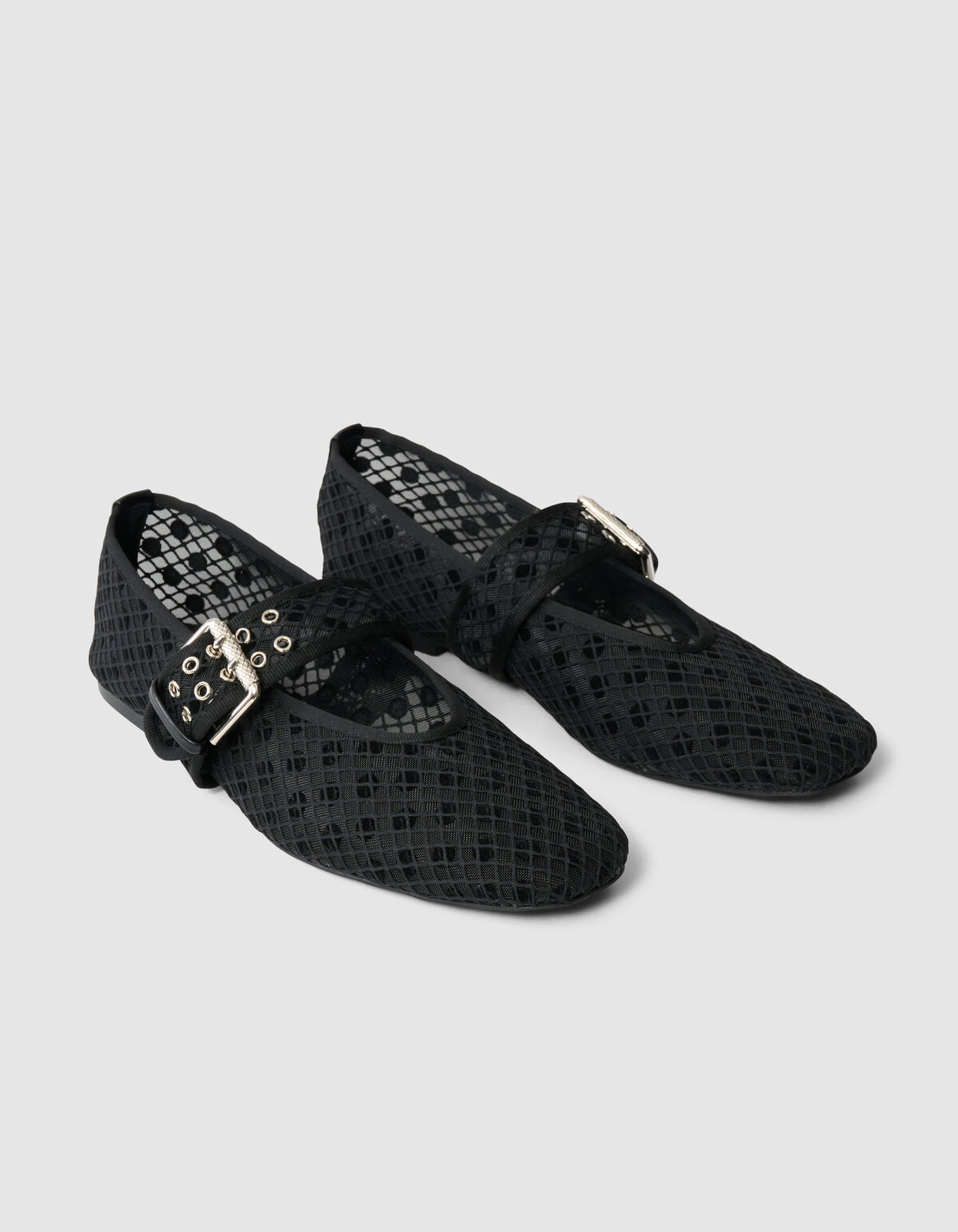 Polkadot Mesh Ballerinas Schwarz SHOEBY SHOES