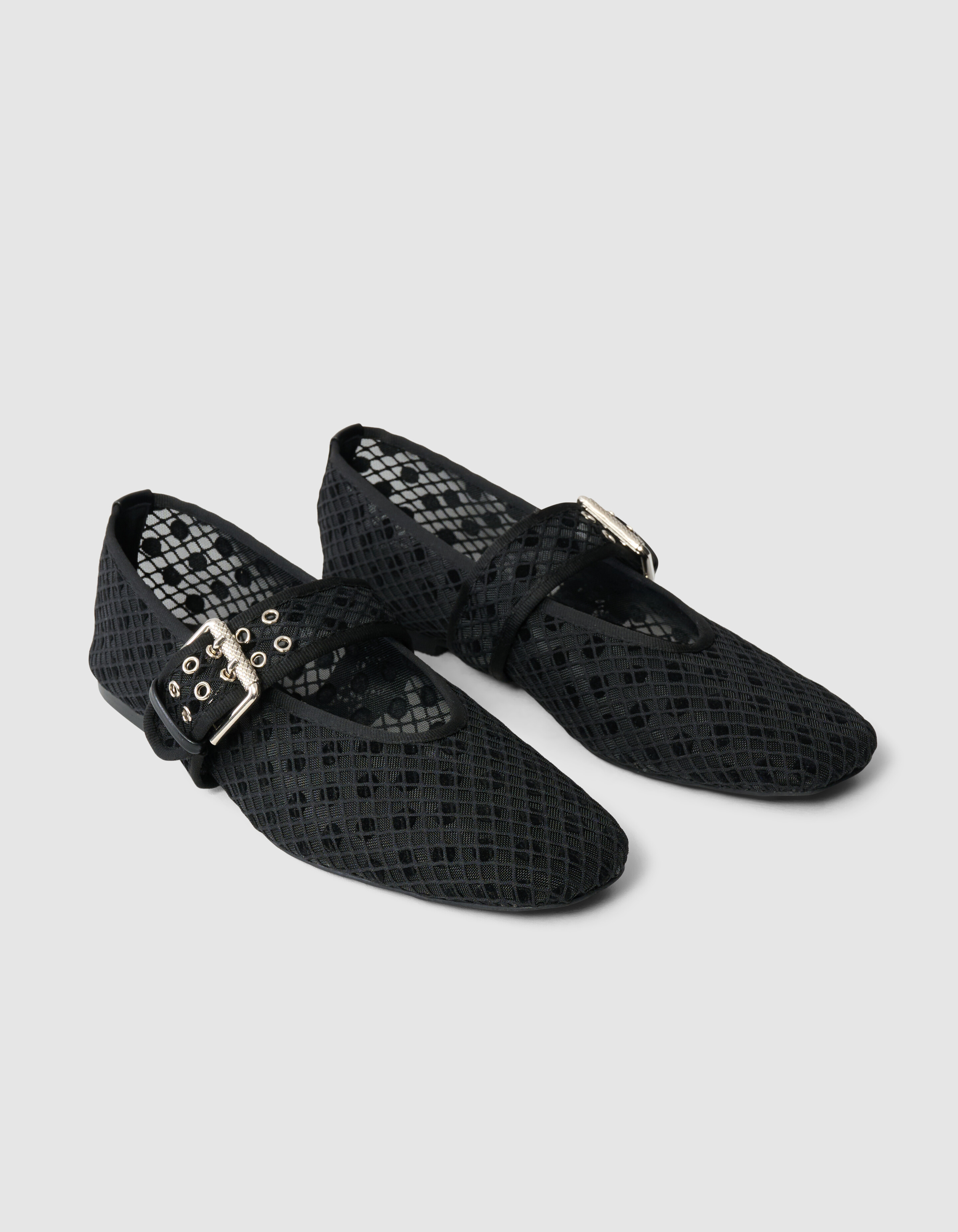 Polkadot Mesh Ballerinas Schwarz SHOEBY SHOES