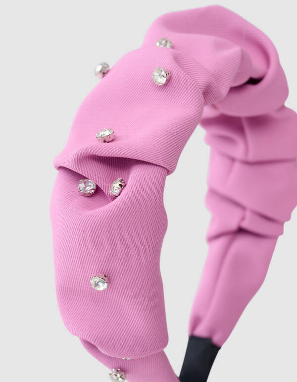 Strass-Haarband mit Kr&auml;uselung, rosa SHOEBY ACCESSOIRES