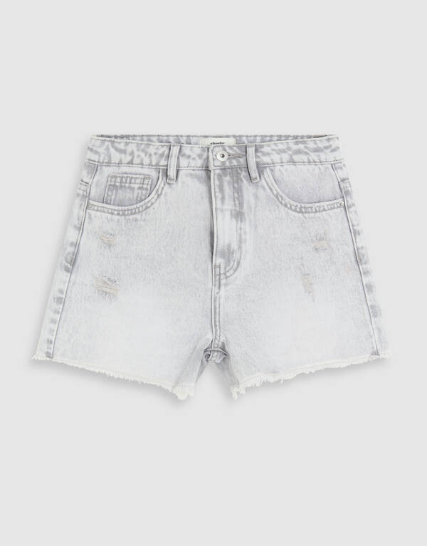 Destroy Denim Shorts Hellgrau SHOEBY GIRLS