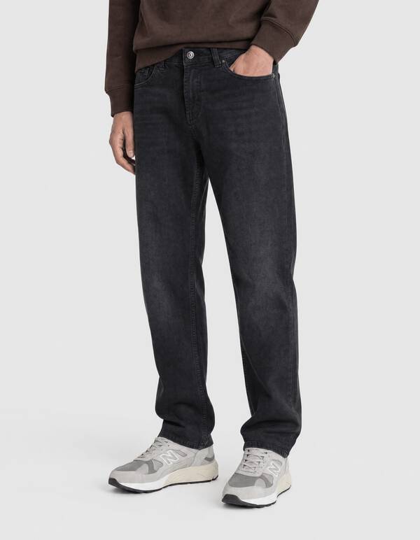 Moderne Straight-Fit-Jeans Schwarz Gr&ouml;&szlig;e 34 SHOEBY MEN
