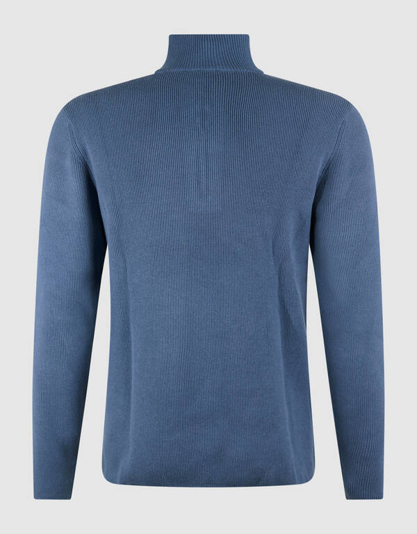 Strickpullover mit halbem Rei&szlig;verschluss Blau SHOEBY MEN