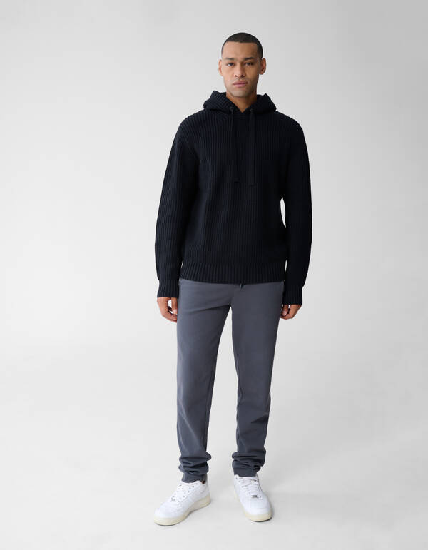 Gestrickter schwarzer Hoodie SHOEBY MEN