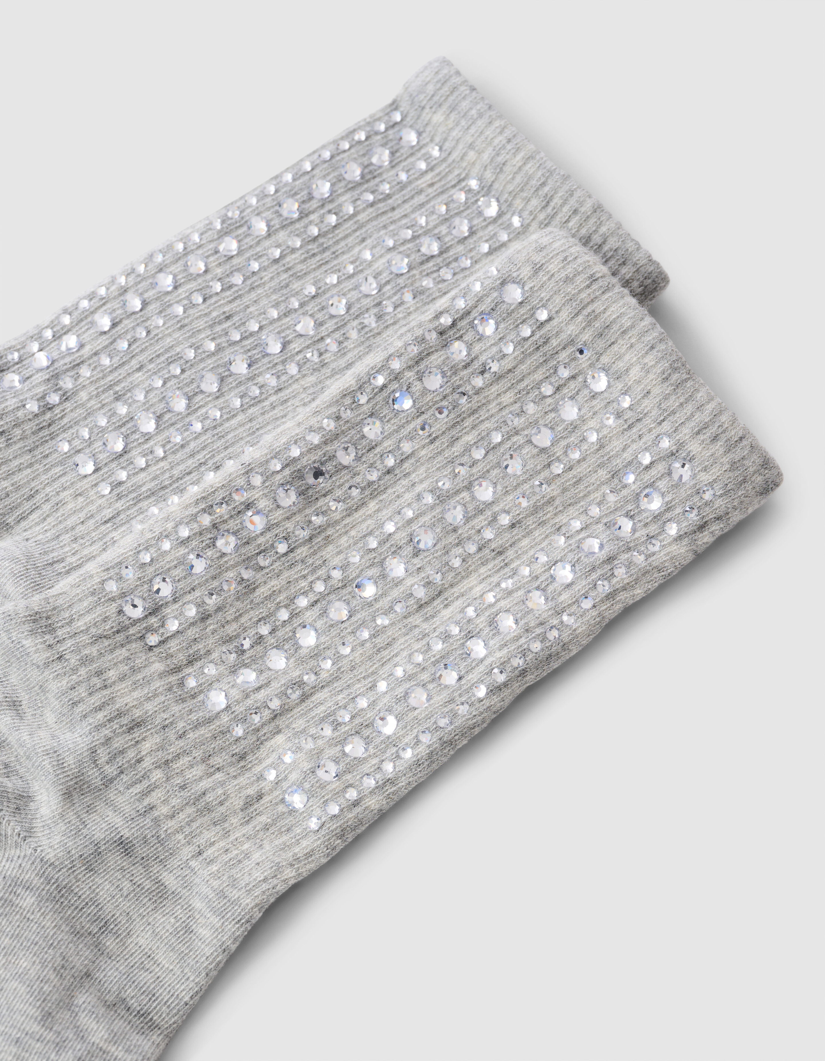 Strass-Socke Hellgrau SHOEBY ACCESSOIRES