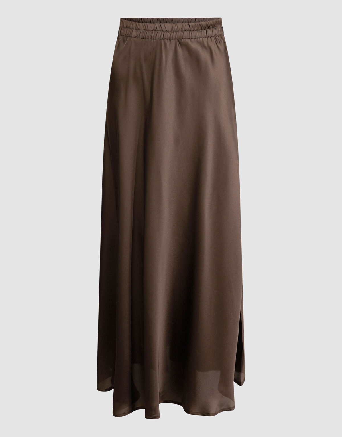 Satijnen Maxi Rok Donkerbruin SHOEBY WOMEN