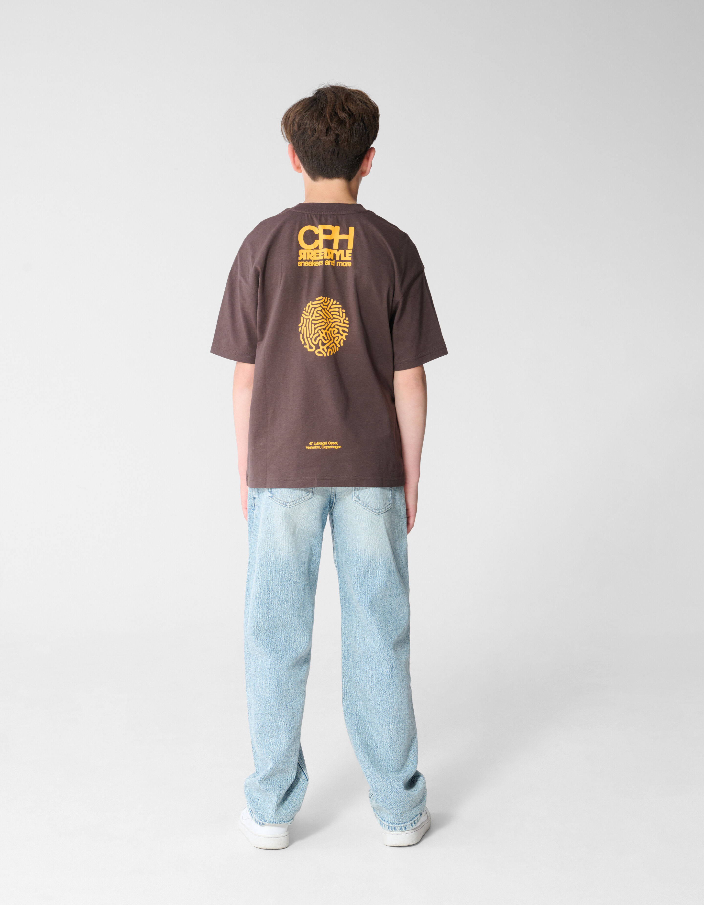 Copenhagen Artwork T-shirt Donkerbruin SHOEBY BOYS
