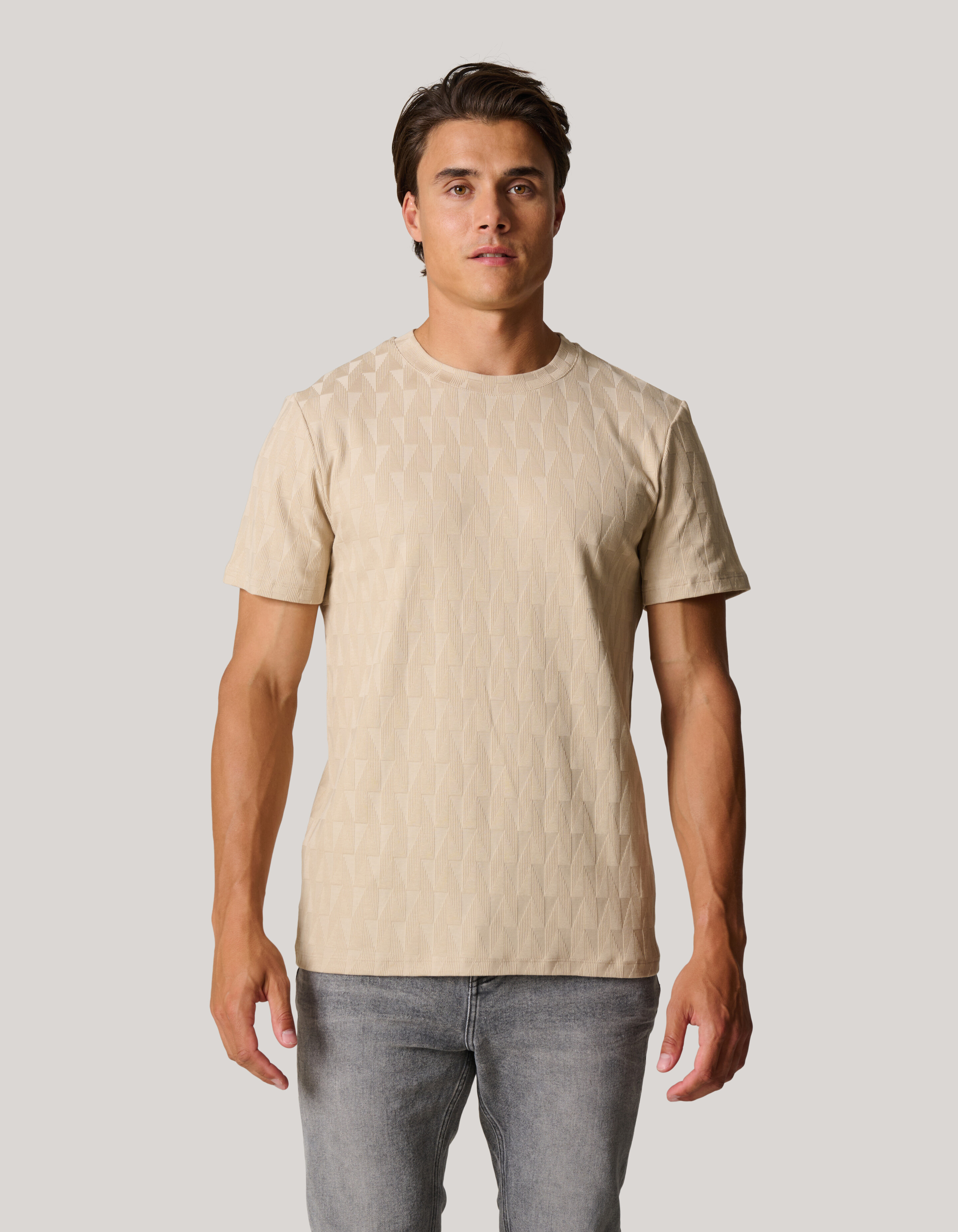 Jacquard T-shirt Sand SHOEBY MEN