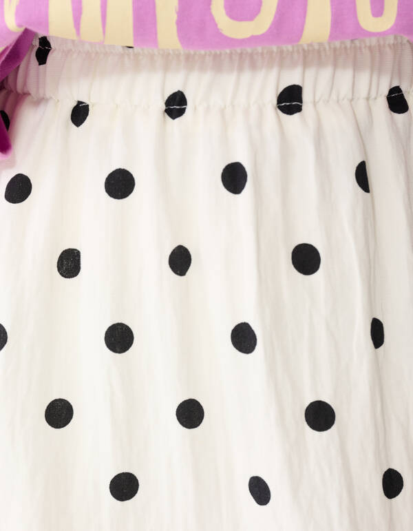 Polkadot Minirock gebrochenes Wei&szlig; SHOEBY GIRLS