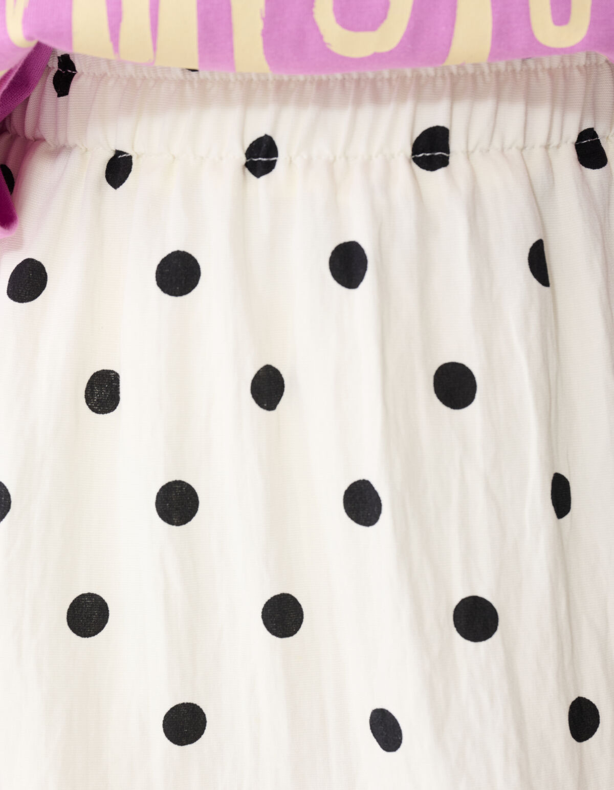 Polkadot Minirock gebrochenes Wei&szlig; SHOEBY GIRLS