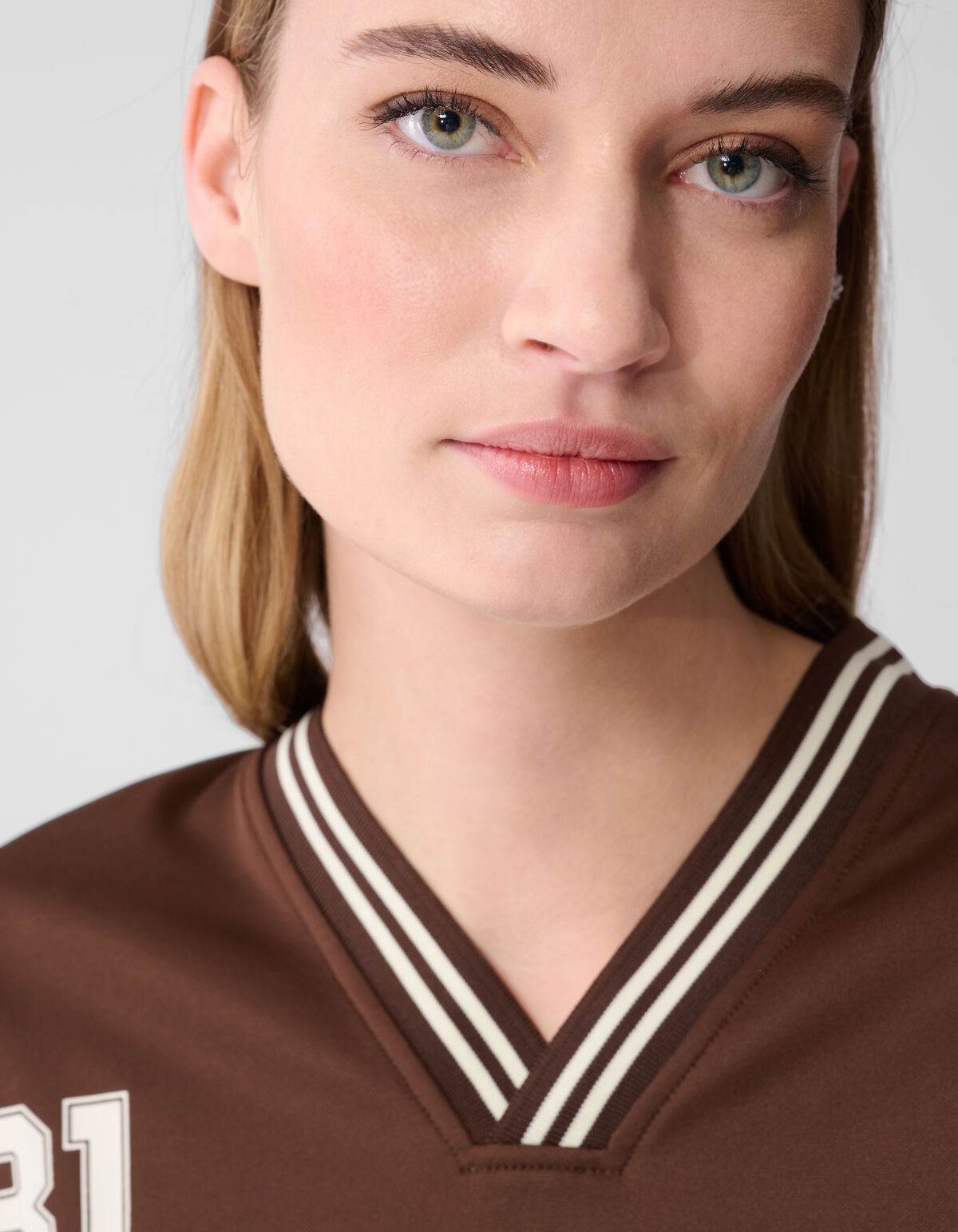 Oversized Baseball Langarmshirt Bruin SHOEBY WOMEN