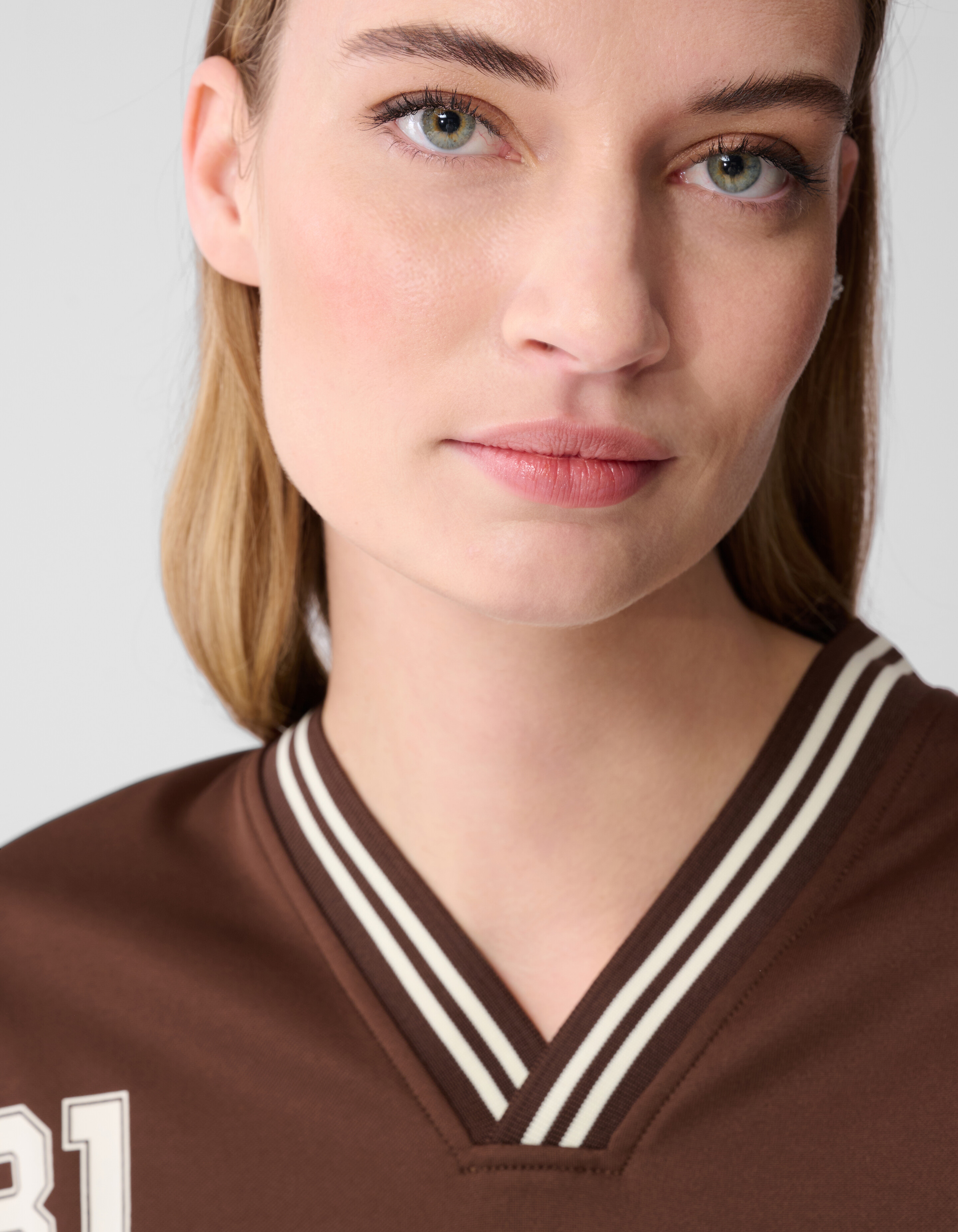 Oversized Baseball Langarmshirt Bruin SHOEBY WOMEN