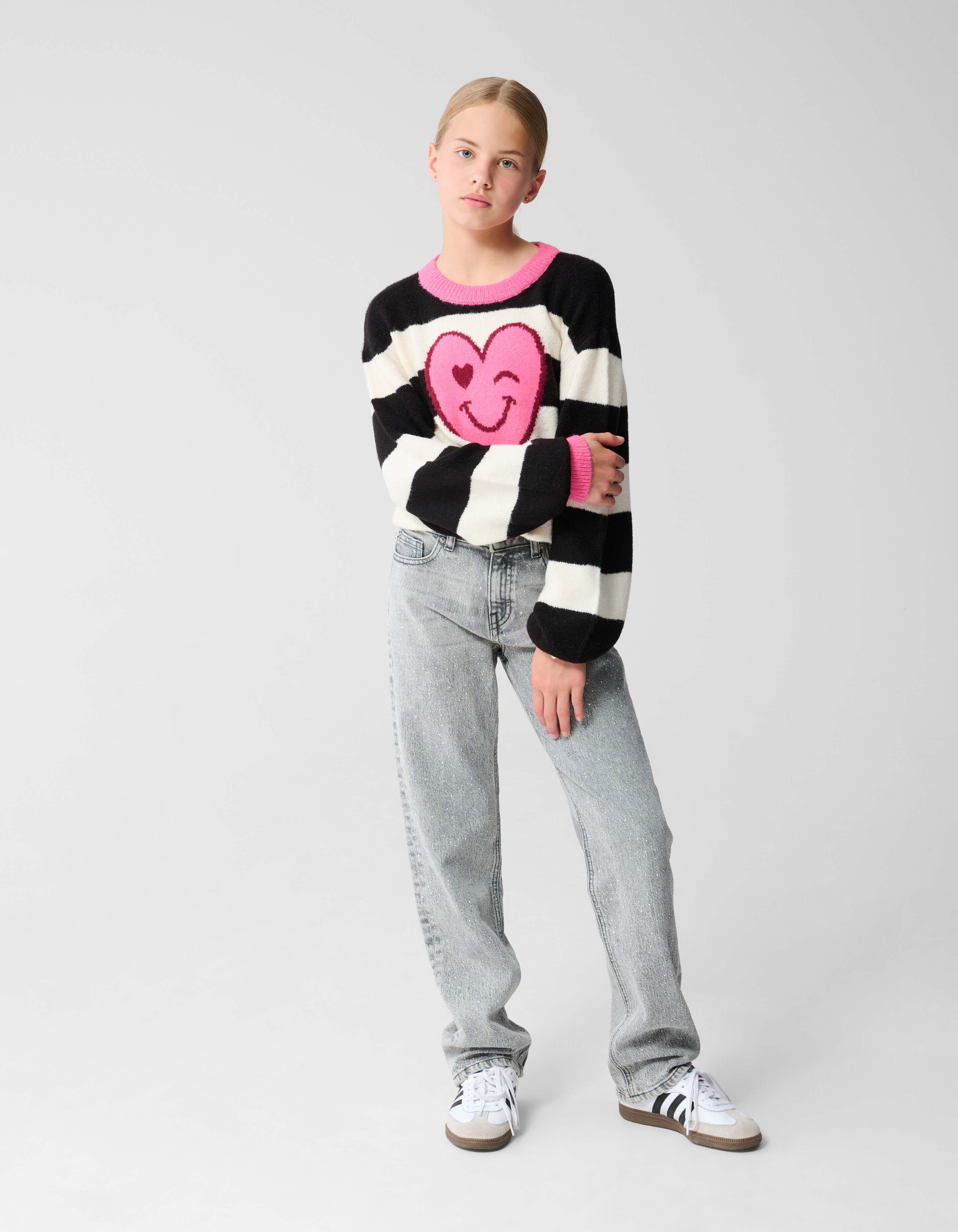 Stone Straight Fit Jeans Hellgrau SHOEBY GIRLS