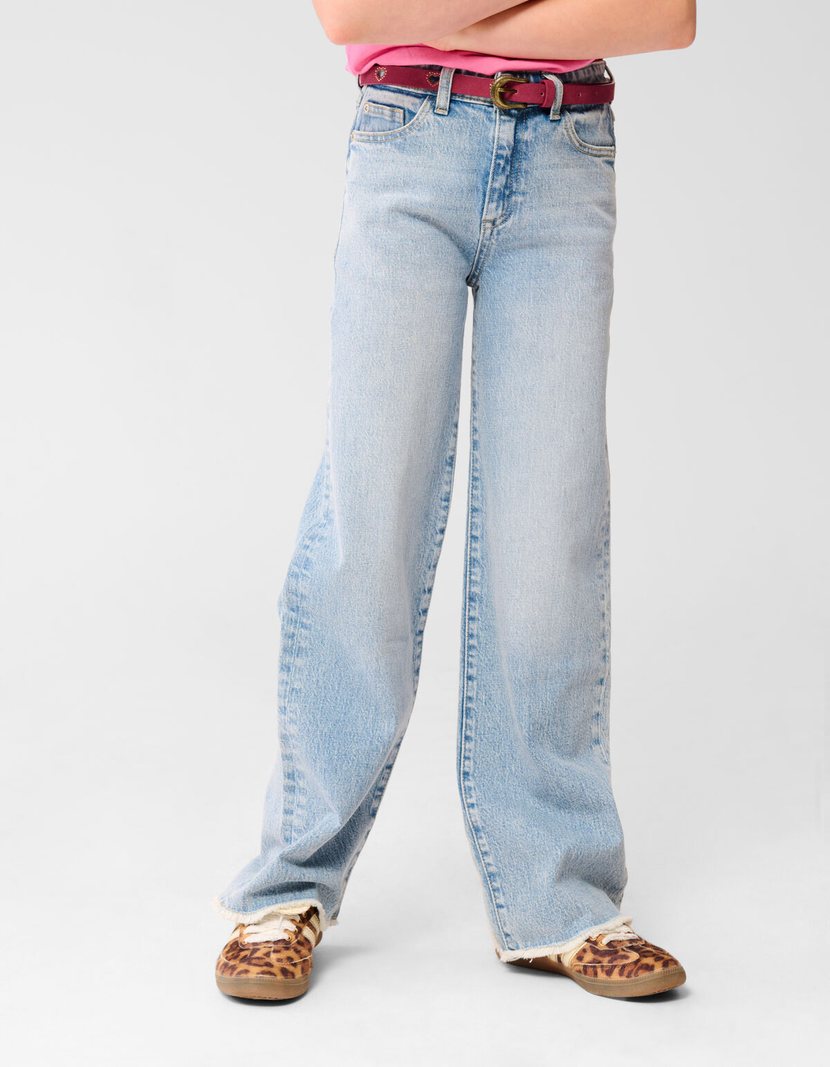 Weite Hosen aus Denim Blau SHOEBY GIRLS