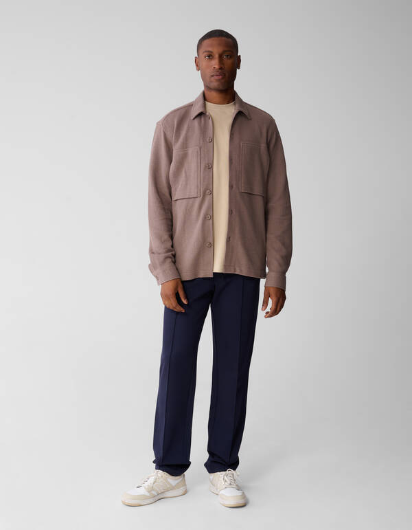 Waffle Overshirt Hellbraun SHOEBY MEN