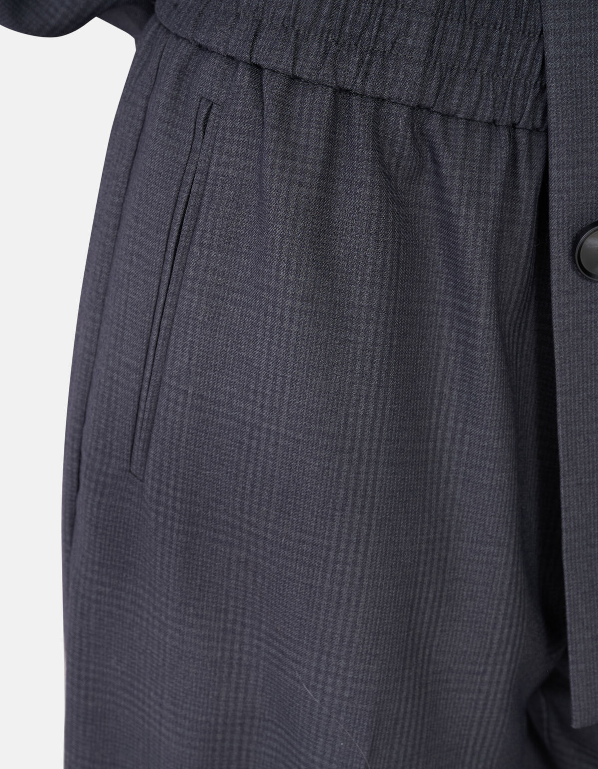 Karierte Wide-Leg-Hose Dunkelgrau SHOEBY WOMEN