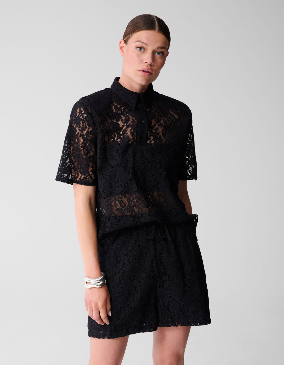 Spitzenbluse Schwarz SHOEBY WOMEN