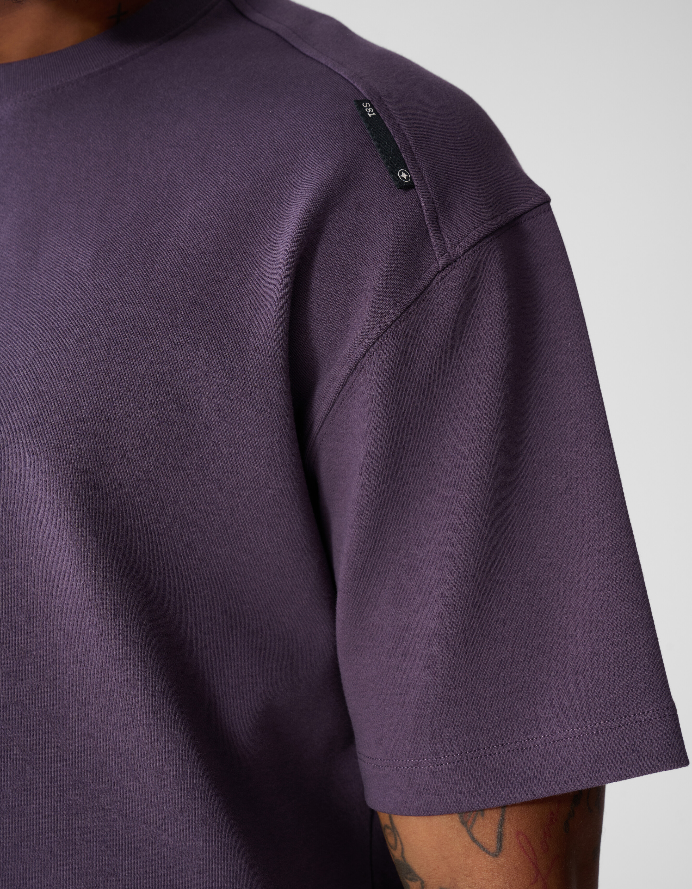 Basic Label T-Shirt Lila SHOEBY MEN