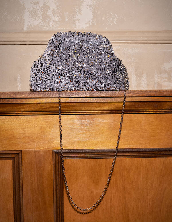 Sequin Clutch Silber SHOEBY ACCESSOIRES